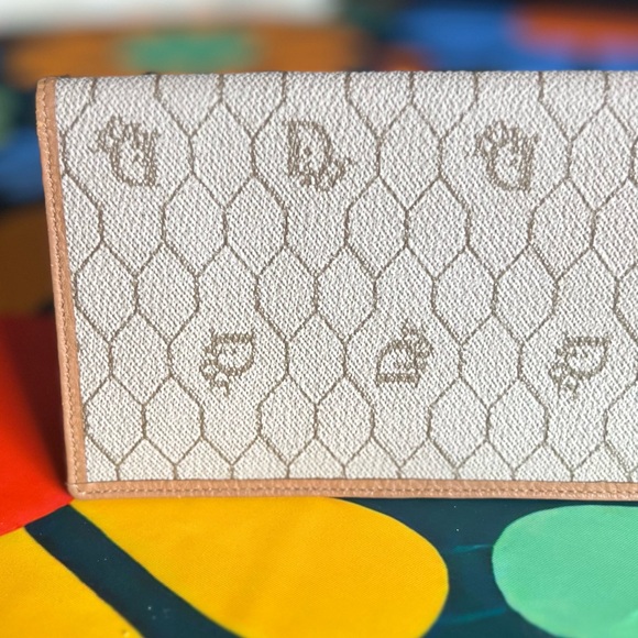 CHRISTIAN DIOR HONEYCOMB BIFOLD LONG WALLET - Picture 2 of 14